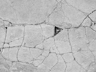 Sticker - Cracked concrete floor texture closeup background