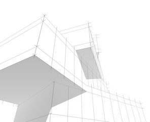 abstract architecture 3d illustration