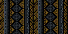 Tribal Pattern Vector. Seamless Ethnic Handmade With Stripes Vector Illustration.
