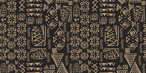 tribal pattern vector. seamless ethnic handmade with stripes vector illustration.