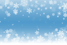 A Blue Background With White Snowflakes
