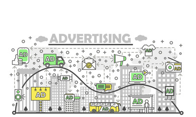 Poster - Creative Advertising Marketing Concept or Product Promotion Vector Collage