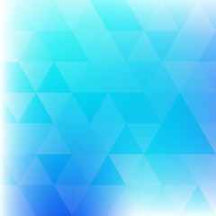 Fototapete - Background with turquoise and blue triangles. Vector pattern