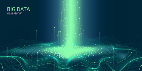 Wall Mural - abstract 3d big data visualization.