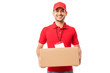 © AntonioDiaz - Portrait Of Smiling Male Carrying Delivery Package