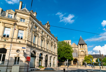 Poster - Buildings in the city centre of Le Mans, France