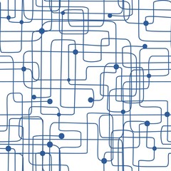 Wall Mural - scribbles pattern. scribble chaos and dots seamless pattern, tangled lines texture, vector illustrat