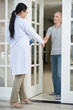 © DragonImages - Senior man meeting his doctor and shaking her hand