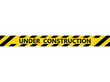 Isolated under construction tape. Vector illustration design