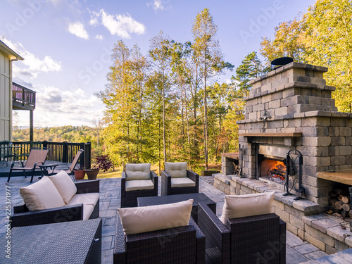 Outdoor Fireplace Buy This Stock Photo And Explore Similar