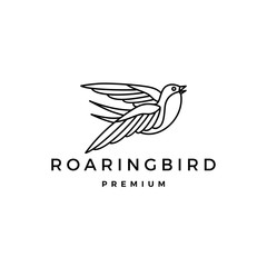 Wall Mural - roaring bird logo vector icon illustration