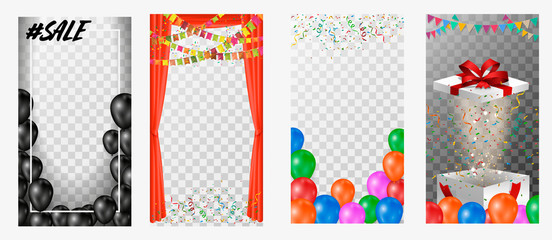 Poster - Template for social media - editable story cover design for photos