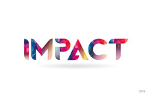 Impact Colored Rainbow Word Text Suitable For Logo Design