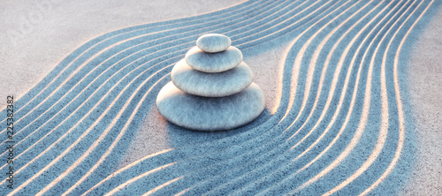 Steinturm in Sandwellen - Meditation