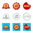© Svitlana - Vector design of emblem and badge sign. Collection of emblem and sticker stock symbol for web.