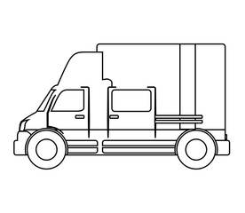 Poster - truck vehicle with box carton