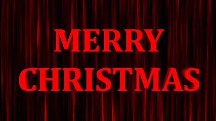 Poster - merry christmas bright text and snowfall, 3d rendering background, computer generating for holidays 