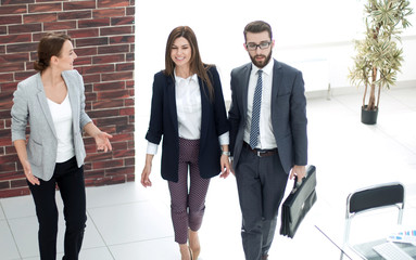 Sticker - business people standing in a modern office