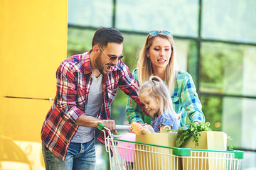 Happy Family in Shopping