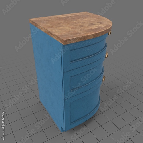 Corner Kitchen Drawer Unit Buy This Stock 3d Asset And Explore