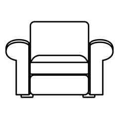 Canvas Print - Sofa funiture isolated in black and white