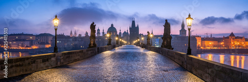 Plakat Panorama Mostu Karola w Pradze, Czechy
