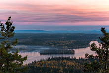Sunset From The Top Of Teapot Mountain - Prince George - British Columbia - Canada