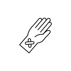 Poster - blood draw icon. Element of blood donation for mobile concept and web apps illustration. Thin line icon for website design and development, app development
