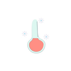 Aufkleber - Temperature cold winter  colored icon. Element of colored winter hand drawn icon for mobile concept and web apps. Detailed Temperature cold winter  icon can be used for web