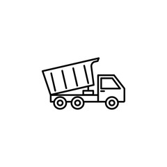 Poster - dam truck icon. Element of construction machine icon for mobile concept and web apps. Thin line dam truck icon can be used for web and mobile