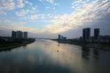 Fototapeta  - Chinese inland river sunrise scenery