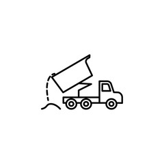 Poster - dam truck icon. Element of construction machine icon for mobile concept and web apps. Thin line dam truck icon can be used for web and mobile
