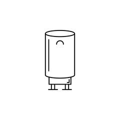 Poster - central heating, gas boiler icon. Element of temperature control equipment for mobile concept and web apps illustration. Thin line icon for website design and development