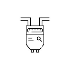 Poster - electrical meter icon. Element of temperature control equipment for mobile concept and web apps illustration. Thin line icon for website design and development