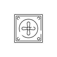 Poster - exhaust fan icon. Element of temperature control equipment for mobile concept and web apps illustration. Thin line icon for website design and development