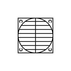 Poster - exhaust fan icon. Element of temperature control equipment for mobile concept and web apps illustration. Thin line icon for website design and development