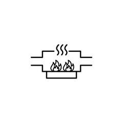 Poster - furnace, heater stove icon. Element of temperature control equipment for mobile concept and web apps illustration. Thin line icon for website design and development