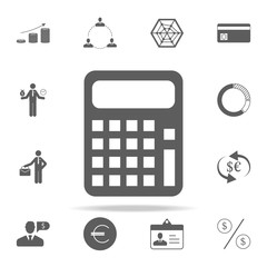 Poster - calculator icon. Finance icons universal set for web and mobile