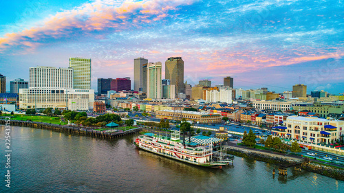 Fotografía New Orleans, Louisiana, USA Downtown Skyline Aerial