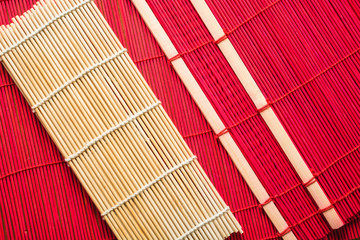 Special bamboo mat for table setting.