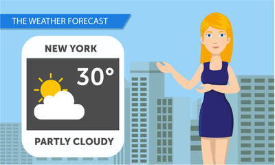 beautiful reporter are announce the weather prediction for today