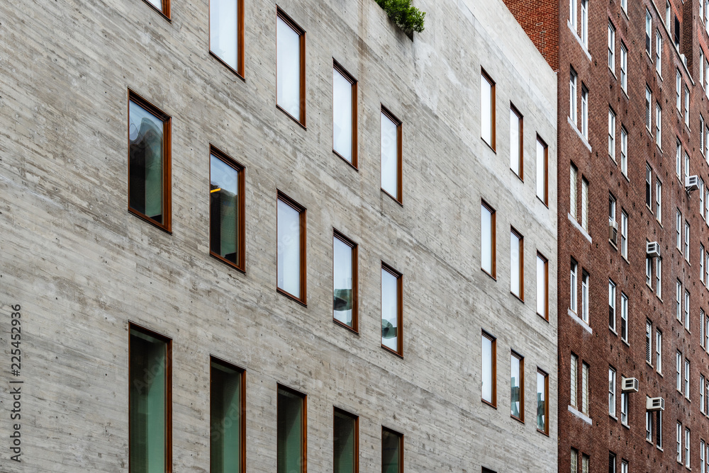 Window pattern in facade of residential buildings Stock Photo | Adobe Stock