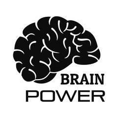 Poster - Brain power logo. Simple illustration of brain power vector logo for web design isolated on white background