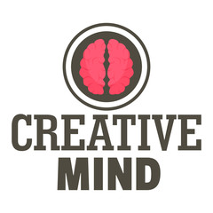 Poster - Creative mind logo. Flat illustration of creative mind vector logo for web design