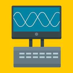 Poster - Oscillation device icon. Flat illustration of oscillation device vector icon for web design