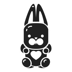 Poster - Candy rabbit icon. Simple illustration of candy rabbit vector icon for web design isolated on white background