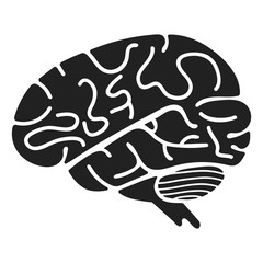 Poster - Brain icon. Simple illustration of brain vector icon for web design isolated on white background