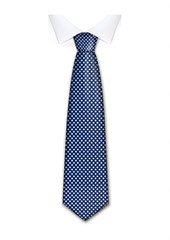 Poster - Blue tie icon. Realistic illustration of blue tie vector icon for web design isolated on white background