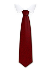 Poster - Red necktie icon. Realistic illustration of red necktie vector icon for web design isolated on white background