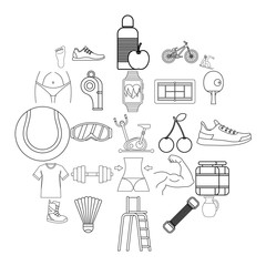Poster - coaching icons set. outline set of 25 coaching vector icons for web isolated on white background